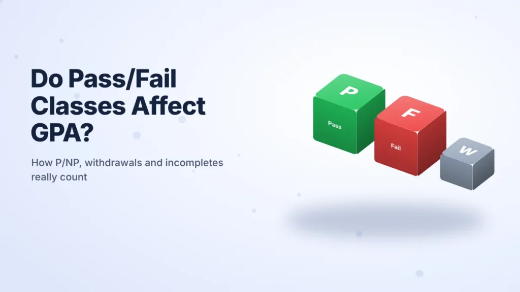 3D blocks labeled P for pass, F for fail and W for withdrawal
